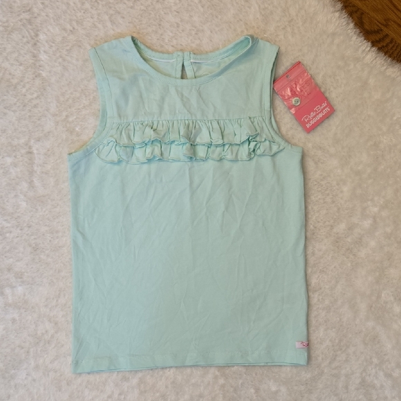 Ruffle Butts Mint Knit Ruffle Trim Tank, Girls 8, New With Tags - Picture 1 of 11